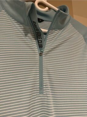 Men's Levelwear -Light Blue Quarter-Zip Performance Pullover -L - NWOT
